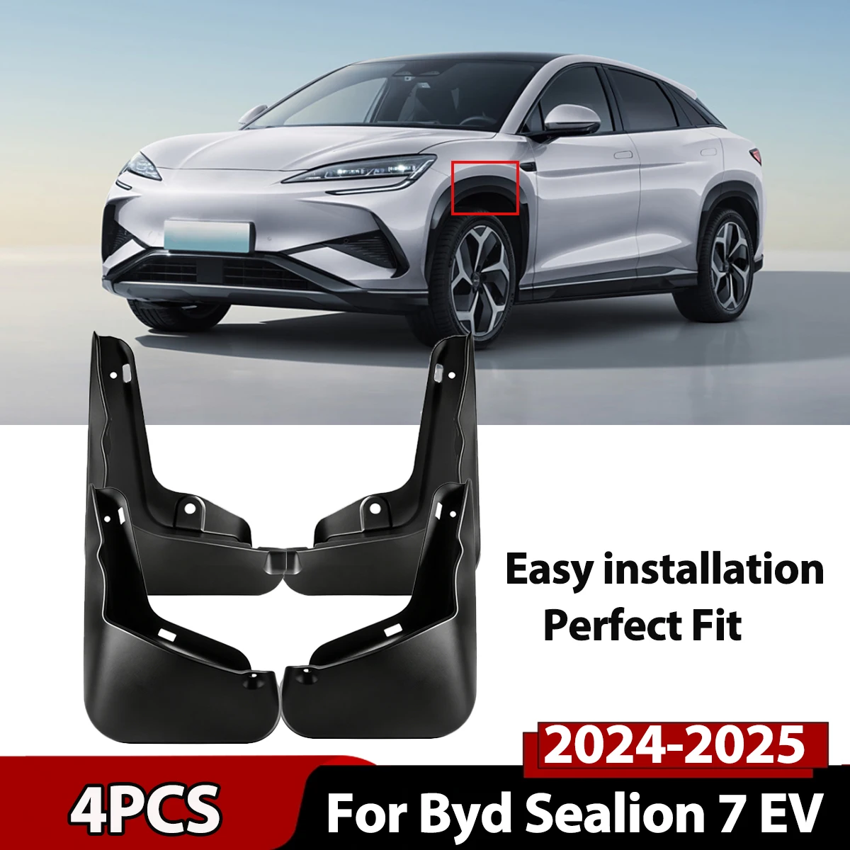 For Byd Sealion 7 EV 2024 2025 4PCS Mud Flaps Mudflap Front Rear Fender Anti-splash Mudguards Guard Splash Car Accessories
For Byd Sealion 7 EV 2024 2025 4PCS Mud Flaps Mudflap Front Rear Fender Anti-splash Mudguards Guard Splash Car Accessories