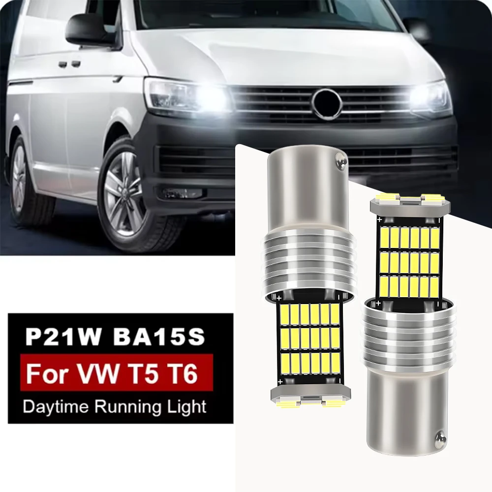 2pcs For VW T5 T5.1 T6 Transporter LED Daytime Running Light DRL Bulb Lamp P21W BA15S 1156 Luces Car 6000K 3014SMD
2pcs For VW T5 T5.1 T6 Transporter LED Daytime Running Light DRL Bulb Lamp P21W BA15S 1156 Luces Car 6000K 3014SMD