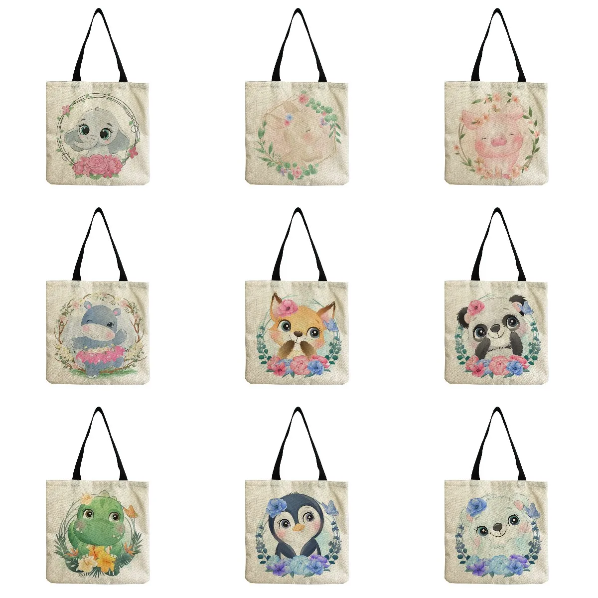 Cartoon Rabbit Panda Fox Print Women's Tote Bag Cute Animal Ladies Shopping Bag Student Portable Book Tote Bag Eco Reusable Bag
Cartoon Rabbit Panda Fox Print Women's Tote Bag Cute Animal Ladies Shopping Bag Student Portable Book Tote Bag Eco Reusable Bag