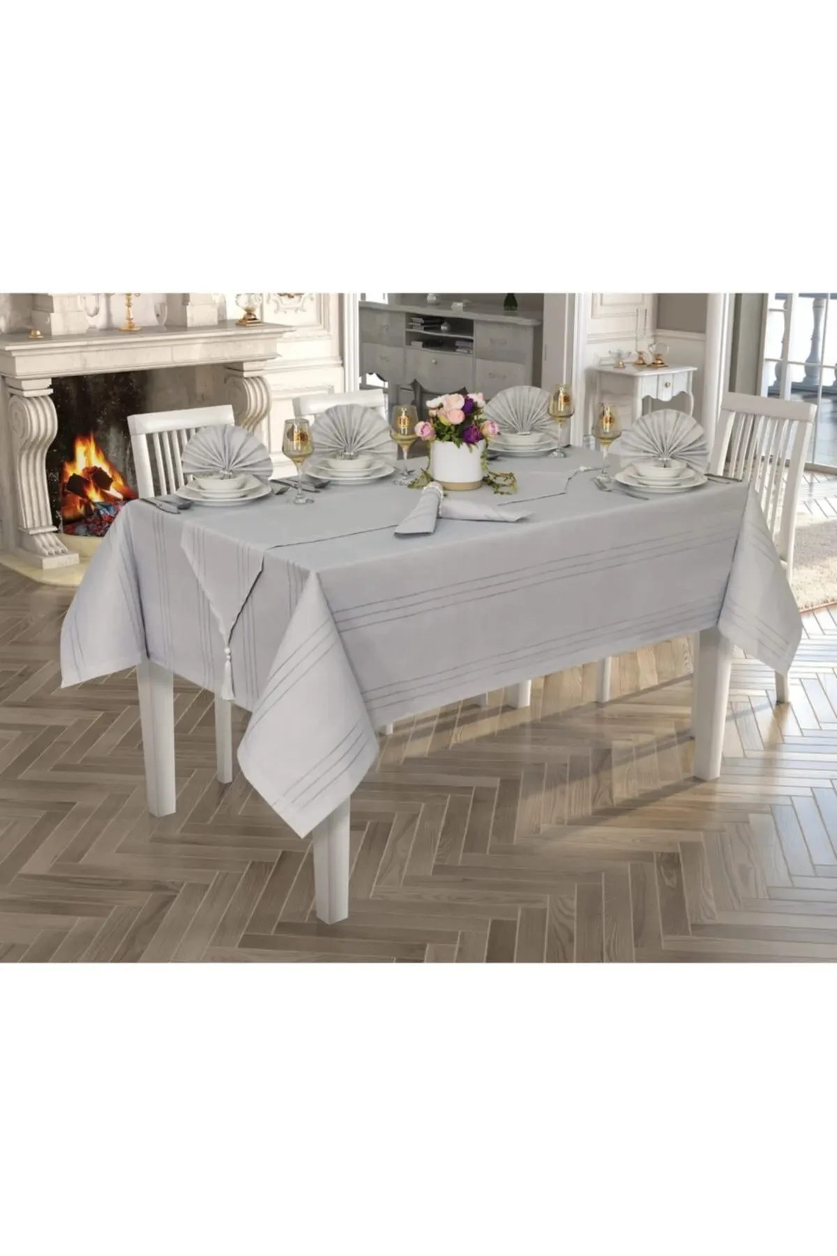 Gray Ester Dining Set, For Living Room And Kitchen 1 Table Cloth: 160x220 CM. The Product Consists 26 of Parts
Gray Ester Dining Set, For Living Room And Kitchen 1 Table Cloth: 160x220 CM. The Product Consists 26 of Parts