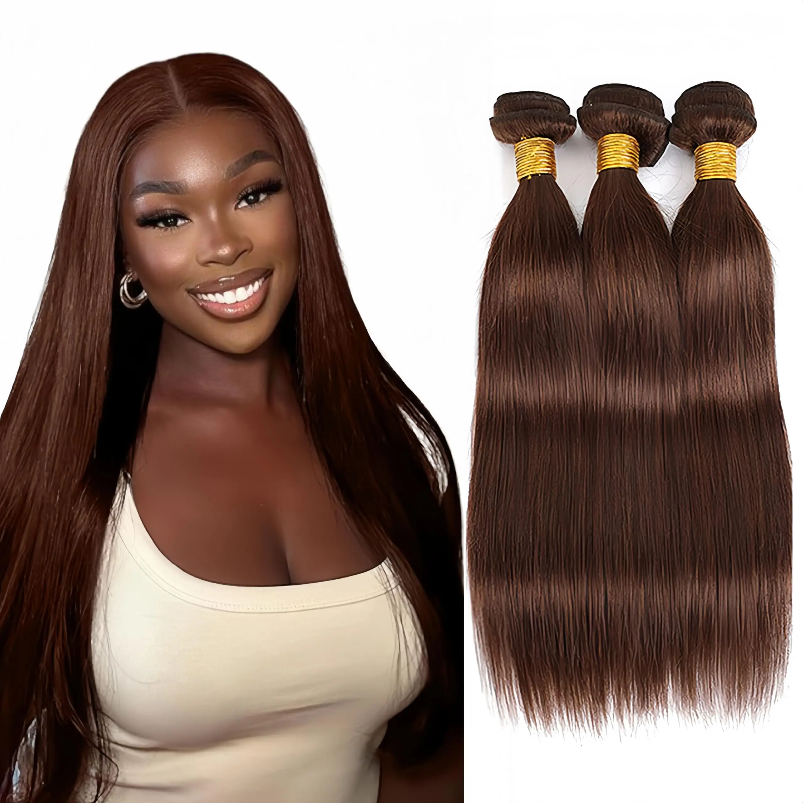 Коричневый # 4 пучка прямых волос из натурального человеческого волоса, необработанные, Реми, бразильские, мягкие, для наращивания, 3 пучка
Коричневый # 4 пучка прямых волос из натурального человеческого волоса, необработанные, Реми, бразильские, мягкие, для наращивания, 3 пучка