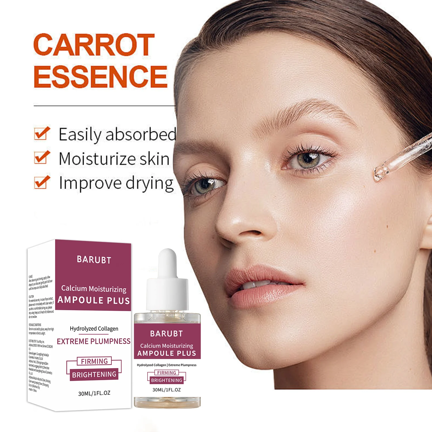 BARUBT Calcium rich facial essence deeply nourishes anti wrinkle and anti-aging skin
BARUBT Calcium rich facial essence deeply nourishes anti wrinkle and anti-aging skin