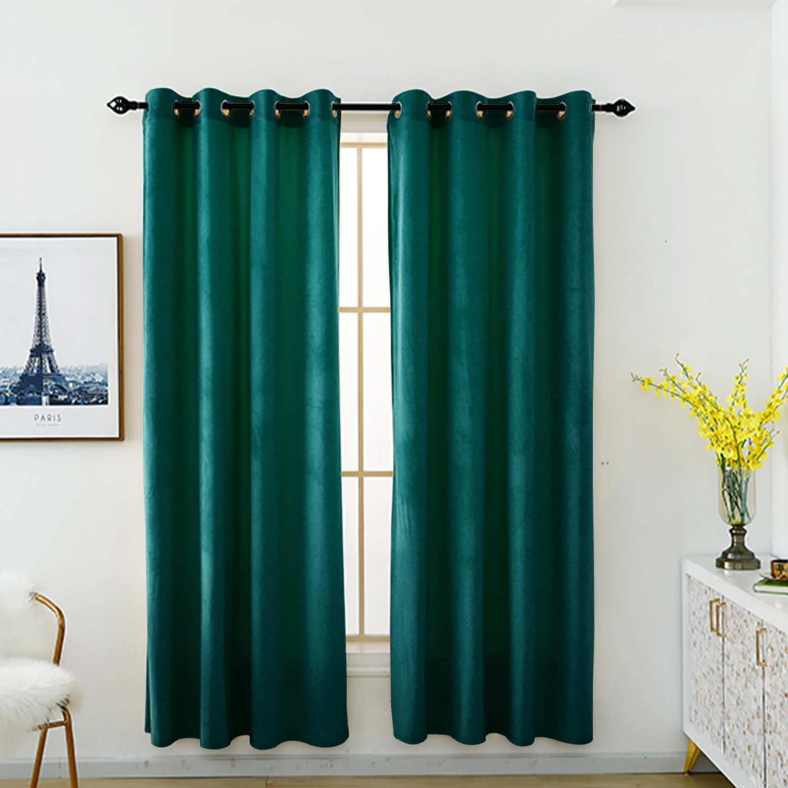 2 Panel Dark Green Velvet Curtains Christmas Curtain For Window Thermal Soundproof Exquisite Blackout Curtains For Living Room
2 Panel Dark Green Velvet Curtains Christmas Curtain For Window Thermal Soundproof Exquisite Blackout Curtains For Living Room