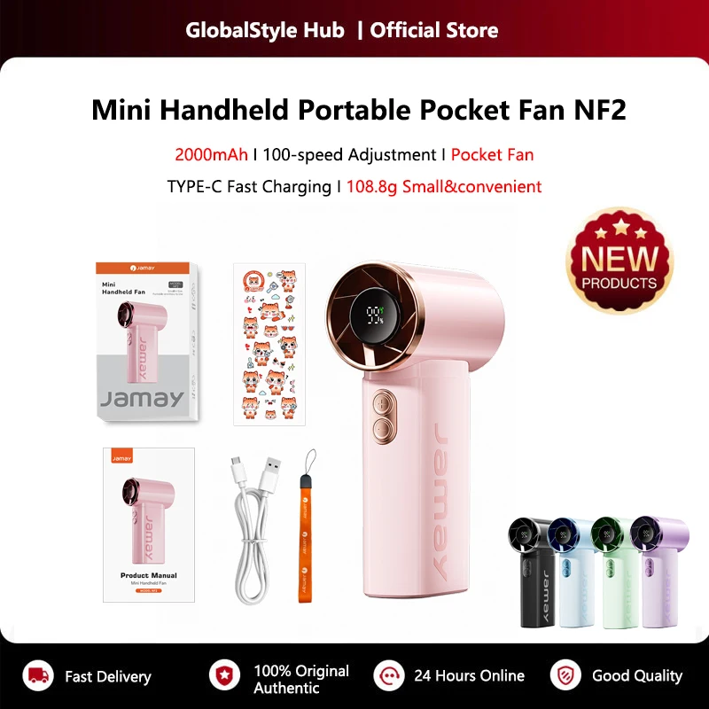 NF2 Mini Handheld Fan 100 Speeds Turbo Portable Pocket Fan Rechargeable Type-C Cooling Fan Outdoor Travel Hand Fan with Lanyard
NF2 Mini Handheld Fan 100 Speeds Turbo Portable Pocket Fan Rechargeable Type-C Cooling Fan Outdoor Travel Hand Fan with Lanyard