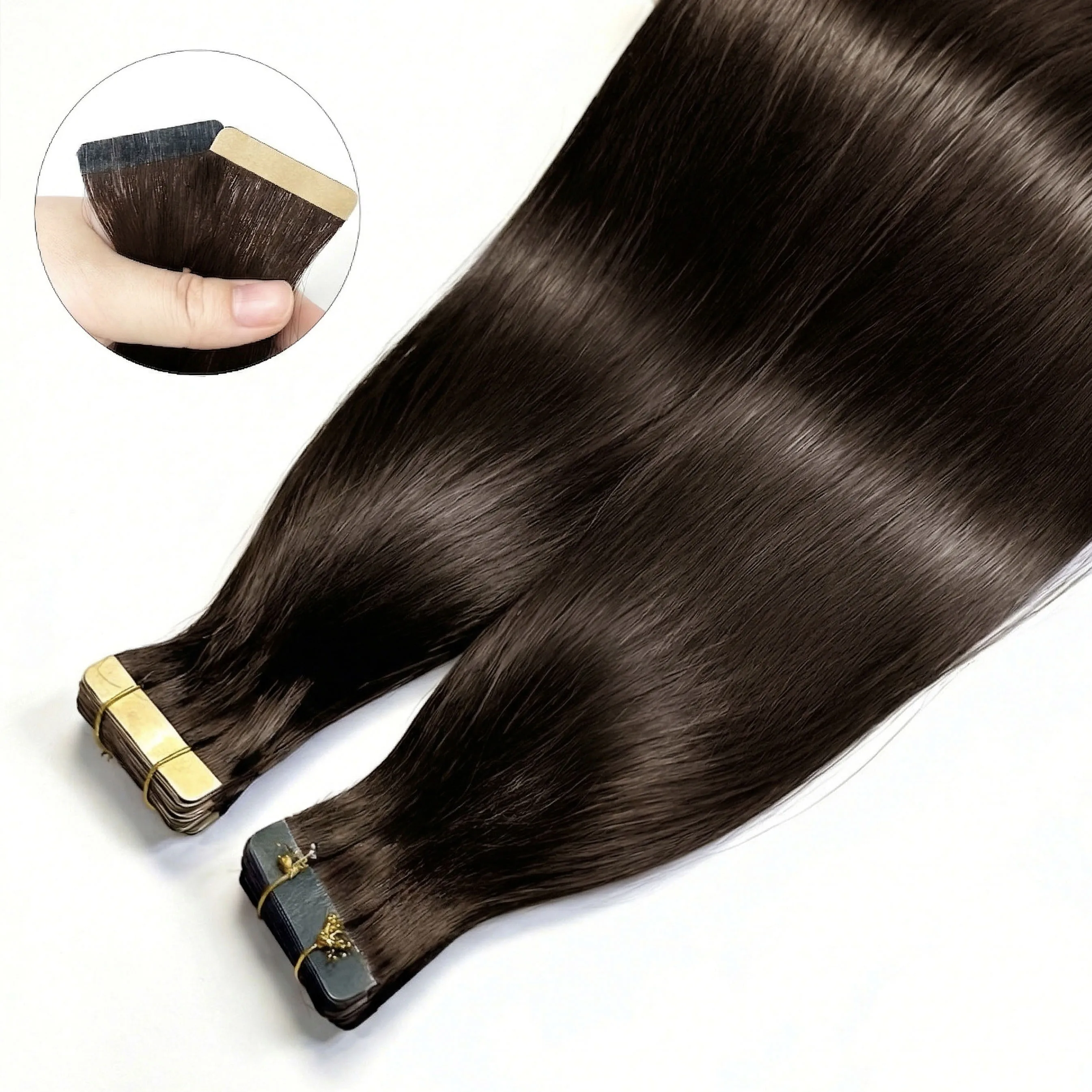 LUCKOKOS #4 Dark Brown Tape in Hair Extensions Human Hair Seamless Invisible Skin Weft Machine Remy Double Sided Adhesive
LUCKOKOS #4 Dark Brown Tape in Hair Extensions Human Hair Seamless Invisible Skin Weft Machine Remy Double Sided Adhesive