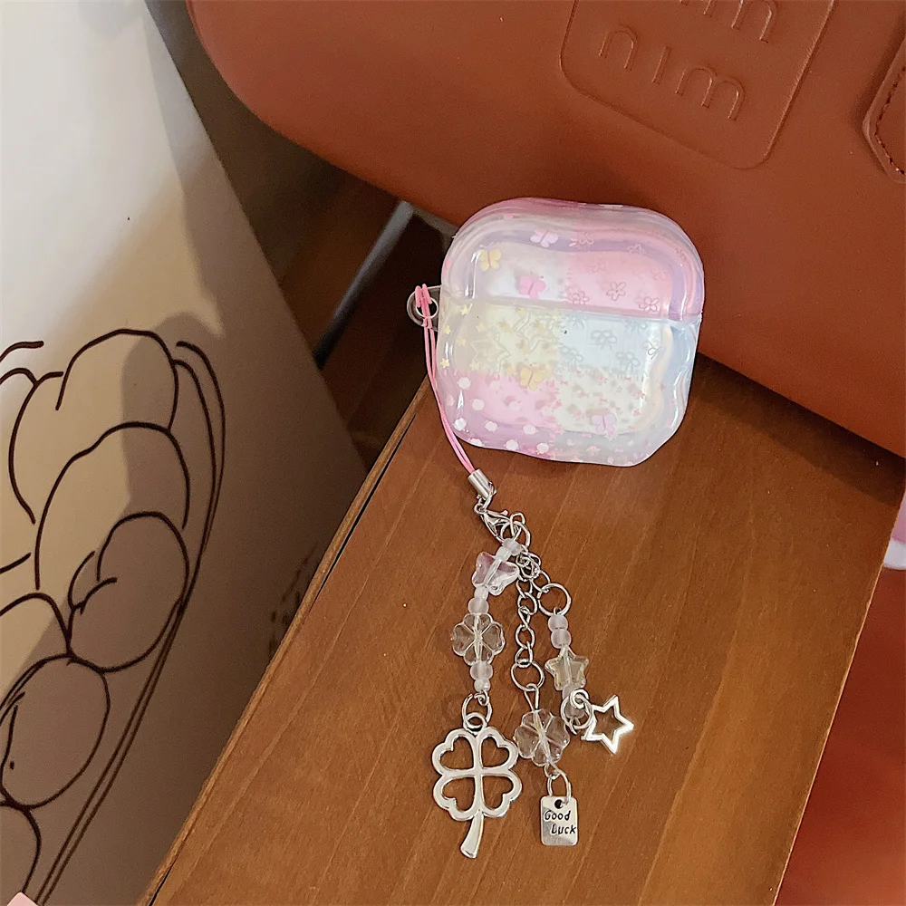 Cute Bow Flower Clear Earphone Case Shockproof Cover for Apple Airpods Pro2 Pro3 Airpods 4 3 2 Case With Metal Charm Funda
Cute Bow Flower Clear Earphone Case Shockproof Cover for Apple Airpods Pro2 Pro3 Airpods 4 3 2 Case With Metal Charm Funda