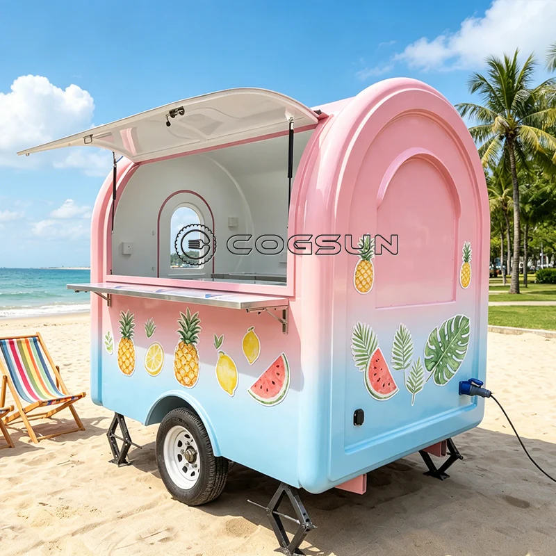 COGSUN Luxury Mobile food trucks Fully Equipped Kitchen Equipment with BBQ Pizza Beverage Camper Trailer
COGSUN Luxury Mobile food trucks Fully Equipped Kitchen Equipment with BBQ Pizza Beverage Camper Trailer