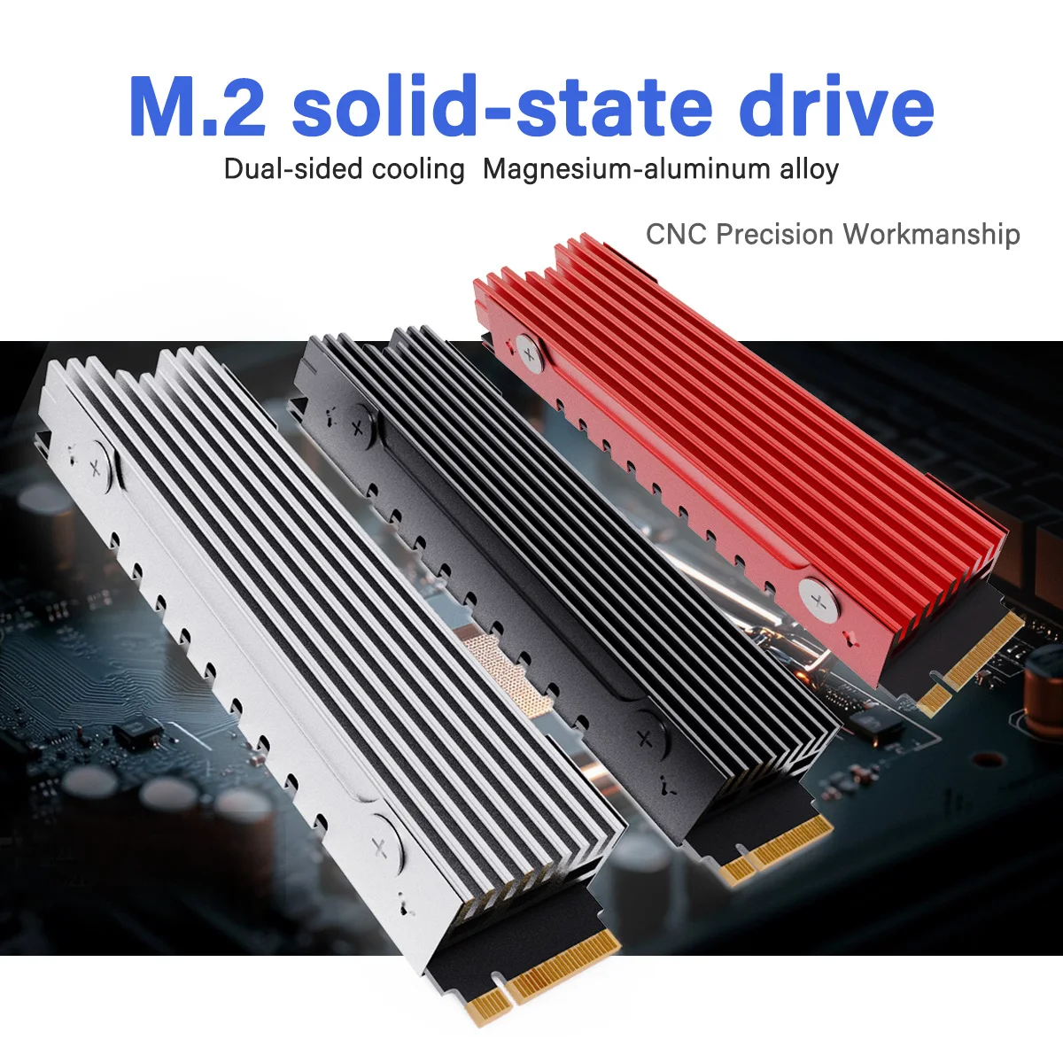 M.2 2280 SSD Heatsink Dual-Sided Cooling Aluminum Alloy Heat Sink for NVMe PCIe 4.0 5.0 SSD Cooler Radiator
M.2 2280 SSD Heatsink Dual-Sided Cooling Aluminum Alloy Heat Sink for NVMe PCIe 4.0 5.0 SSD Cooler Radiator