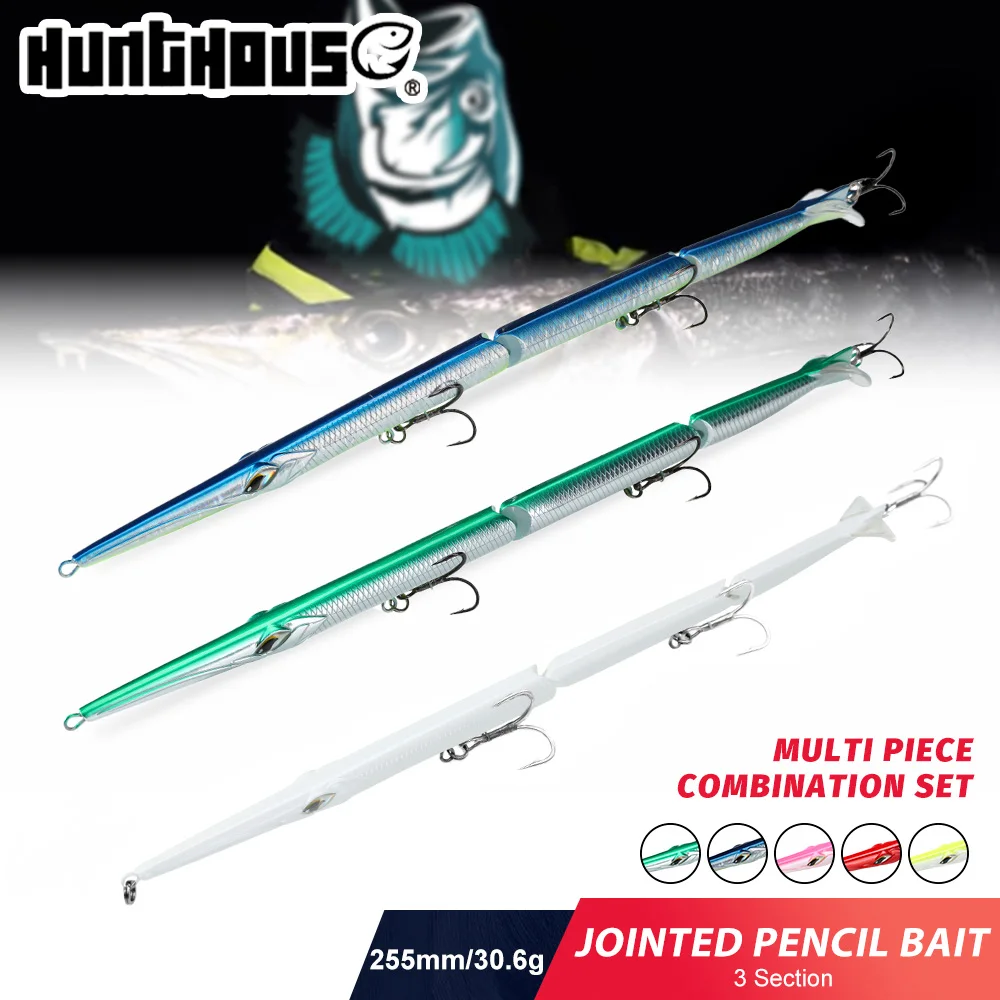 Hunthouse 3PCS Swimbait 255 Jointed Pencil Fishing Lure 255mm/30.6g 3 Section Bait Sinking Saltwater For Seabass Tackle
Hunthouse 3PCS Swimbait 255 Jointed Pencil Fishing Lure 255mm/30.6g 3 Section Bait Sinking Saltwater For Seabass Tackle