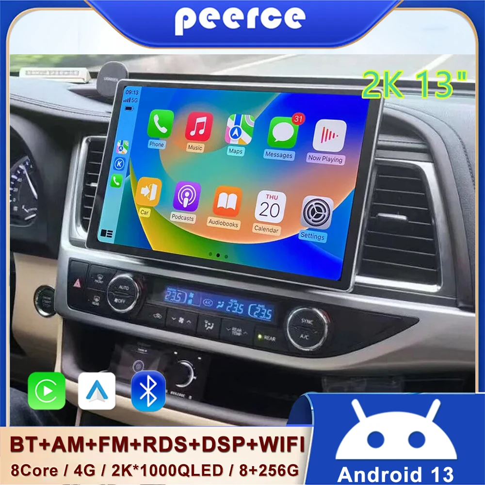 2K 13" Android 13 Car GPS Radio Stereo CarPlay Canbus For Toyota Highlander 2014-19 Android Auto GPS Navigation
2K 13" Android 13 Car GPS Radio Stereo CarPlay Canbus For Toyota Highlander 2014-19 Android Auto GPS Navigation