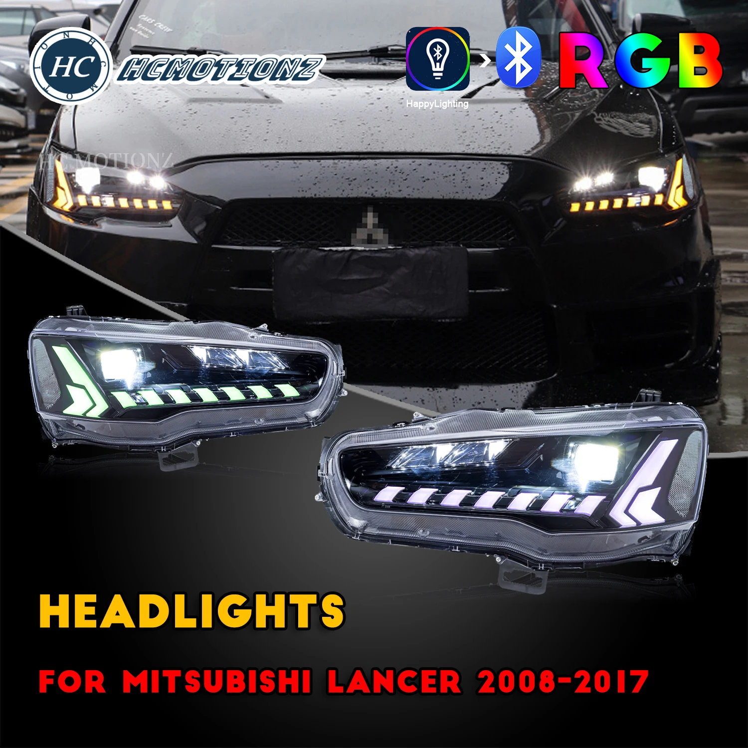 Светодиодные фары HCMOTIONZ в сборе для Mitsubishi Lancer 2008-2017, RGB, цвет освещения с красными демоническими глазами, DRL, передние Автомобильные фары
Светодиодные фары HCMOTIONZ в сборе для Mitsubishi Lancer 2008-2017, RGB, цвет освещения с красными демоническими глазами, DRL, передние Автомобильные фары