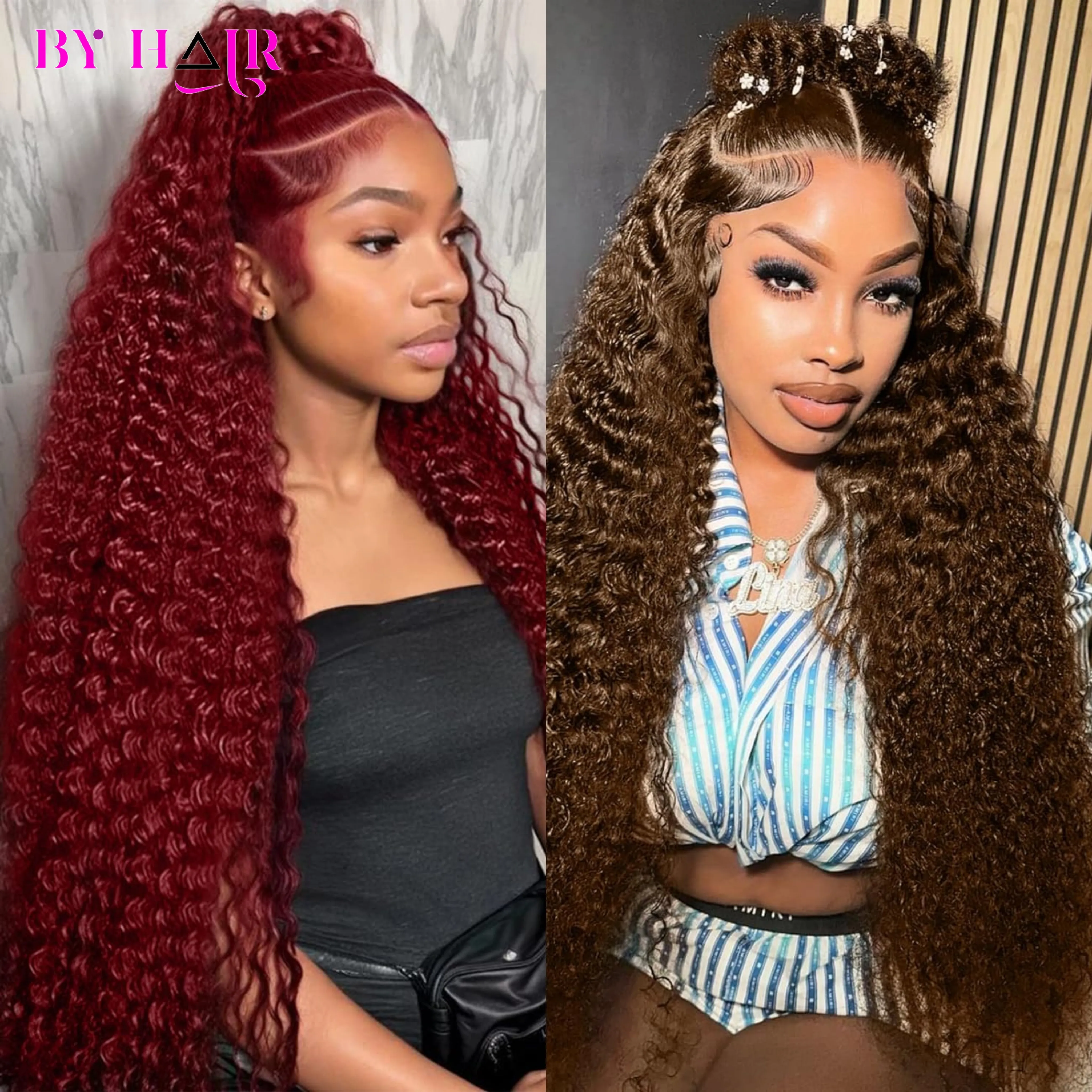 36 38 40 Inch Chocolate Brown Lace Front Wigs Water Wave Wigs 13X6 Lace Frontal Human Hair Wigs Ginger Burgundy Water Curly Wigs
36 38 40 Inch Chocolate Brown Lace Front Wigs Water Wave Wigs 13X6 Lace Frontal Human Hair Wigs Ginger Burgundy Water Curly Wigs