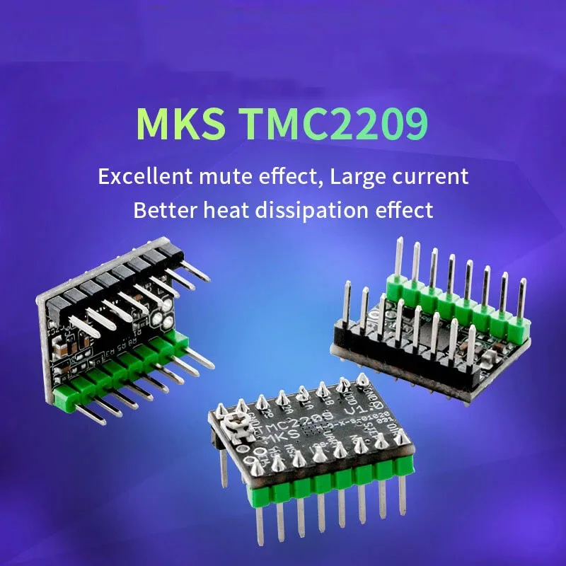 Шаговый двигатель Makerbase TMC2209, драйвер для шагового двигателя, uart mode, запчасти для 3D-принтера SGen_L Gen_L Robin Nano
Шаговый двигатель Makerbase TMC2209, драйвер для шагового двигателя, uart mode, запчасти для 3D-принтера SGen_L Gen_L Robin Nano