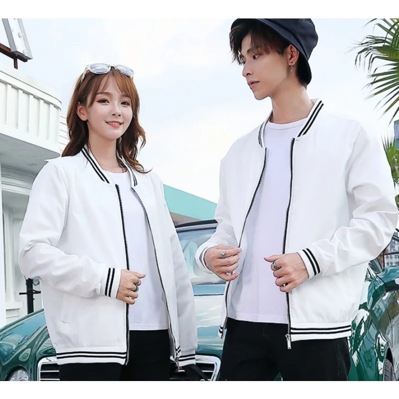 Men's & Women's Bomber Jacket High Quality Spring Fall Zip Up Couples Clothes with Pockets Casual Lightweight Long Sleeve Coat
Men's & Women's Bomber Jacket High Quality Spring Fall Zip Up Couples Clothes with Pockets Casual Lightweight Long Sleeve Coat