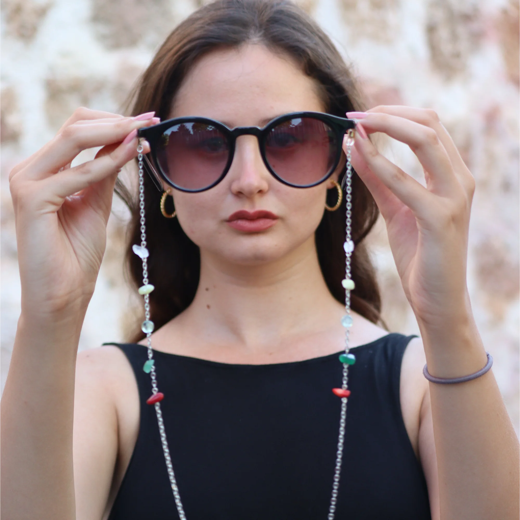 Aquarius Glasses Chain, Eyeglass Holder, Face mask holder chains, silver glasses chain, sunglasses chains with gemstones
Aquarius Glasses Chain, Eyeglass Holder, Face mask holder chains, silver glasses chain, sunglasses chains with gemstones