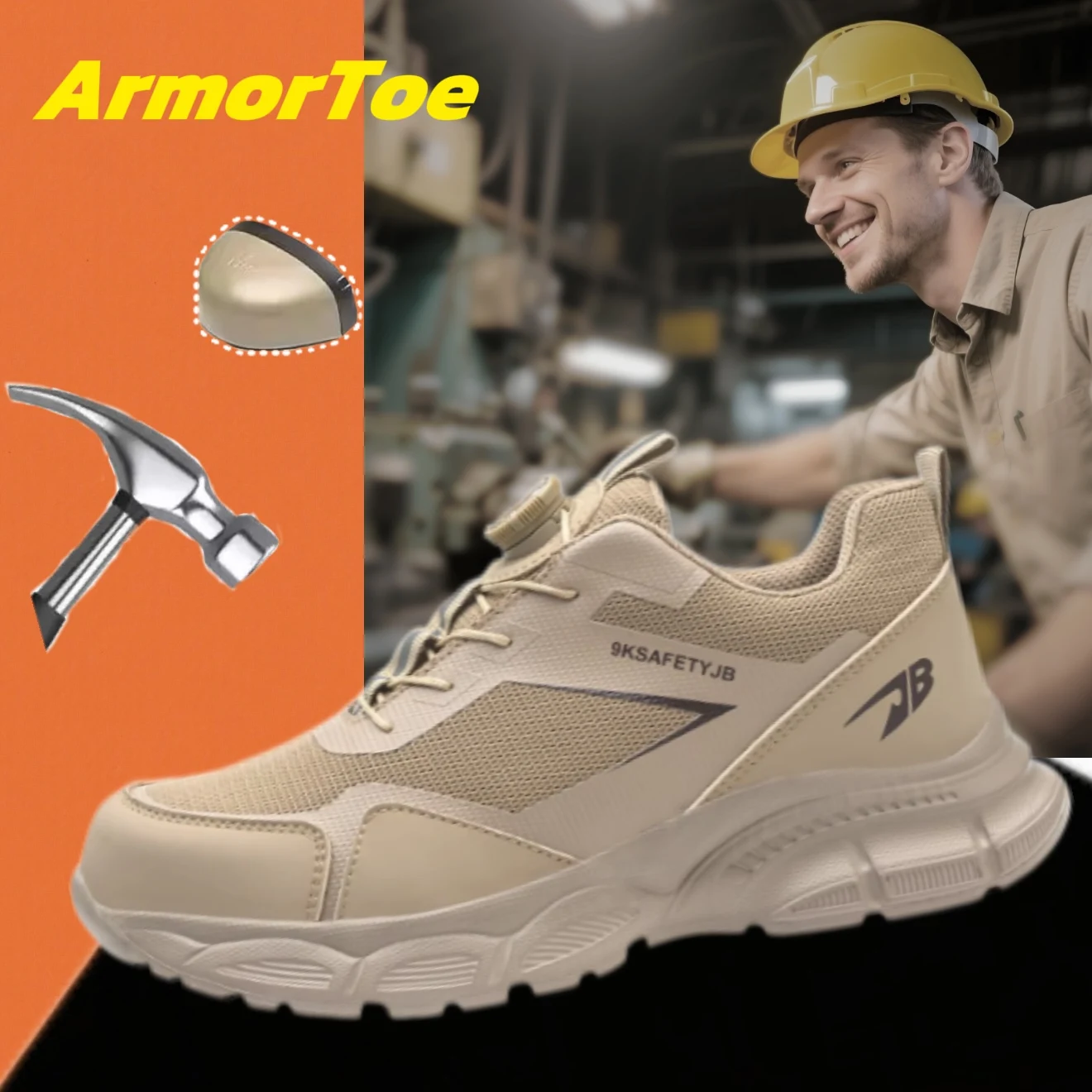 ArmorToe Rotating Buckle Steel Head Anti-smash Anti-stabbing Safety Shoes In Four Seasons Lightweight Work Shoes #Armor2757
ArmorToe Rotating Buckle Steel Head Anti-smash Anti-stabbing Safety Shoes In Four Seasons Lightweight Work Shoes #Armor2757