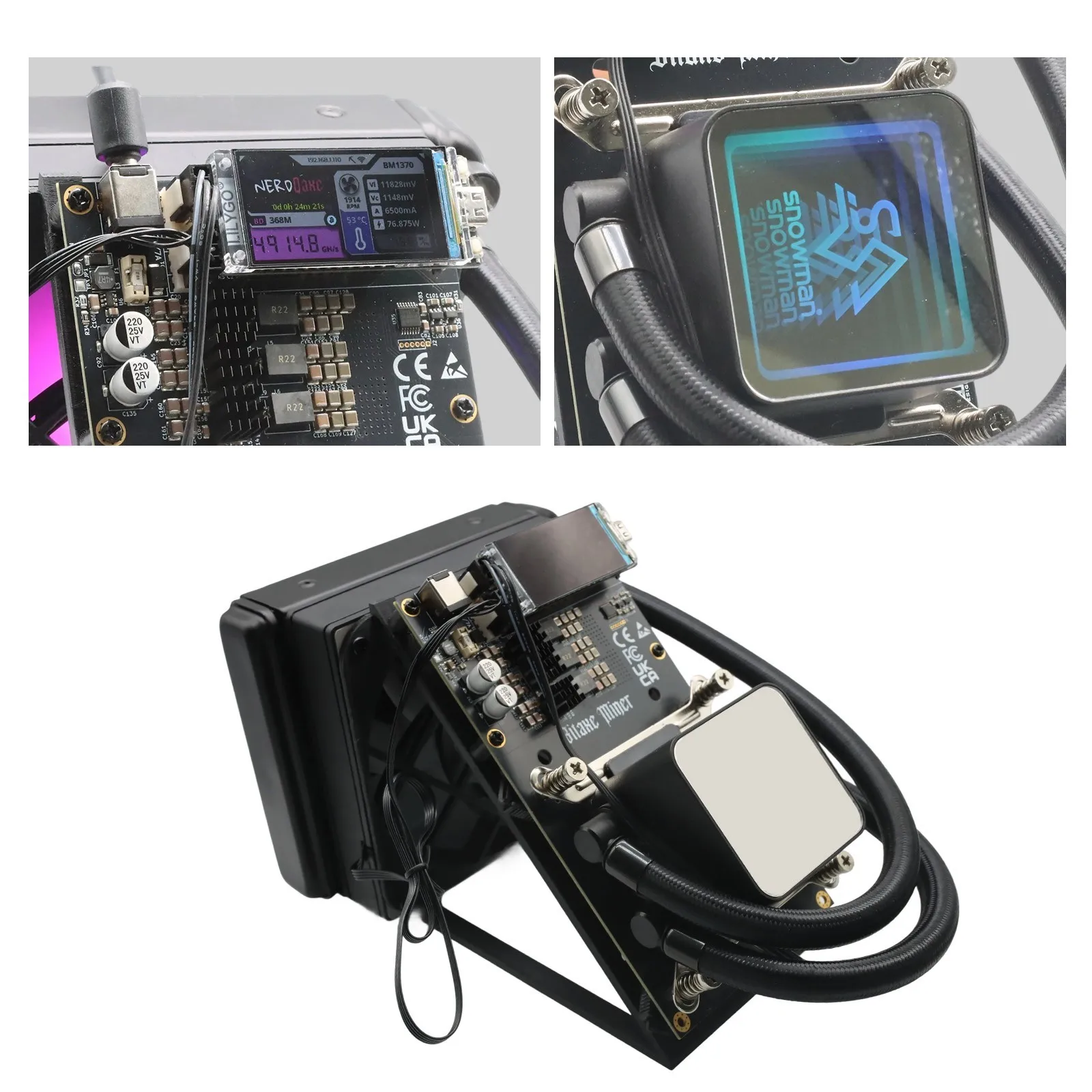 FS/ BEST SELLING NerdQaxe++ Hydro Bitaxe Miner 4.8TH/s CE FCC Certification Liquid-Cooled Bitcoin Miner with 4*BM1370 ASIC Chips
FS/ BEST SELLING NerdQaxe++ Hydro Bitaxe Miner 4.8TH/s CE FCC Certification Liquid-Cooled Bitcoin Miner with 4*BM1370 ASIC Chips