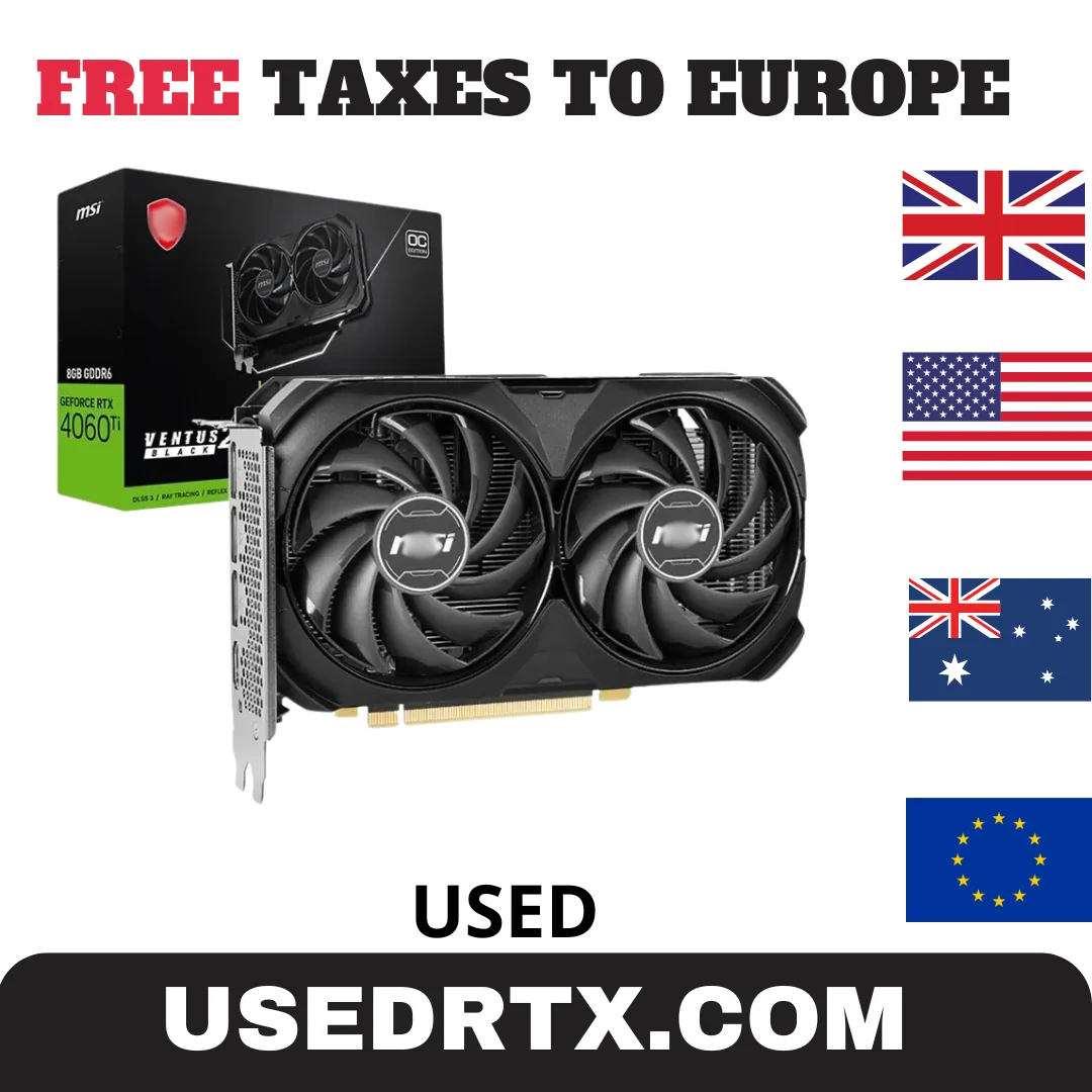 MSI GeForce RTX 4060Ti VENTUS 2X BLACK 8G OC Gaming Graphics Card 8G GDDR6 128-bit PCI-E 4.0 HDMI DP 8Pin Desktop Video Card New
MSI GeForce RTX 4060Ti VENTUS 2X BLACK 8G OC Gaming Graphics Card 8G GDDR6 128-bit PCI-E 4.0 HDMI DP 8Pin Desktop Video Card New