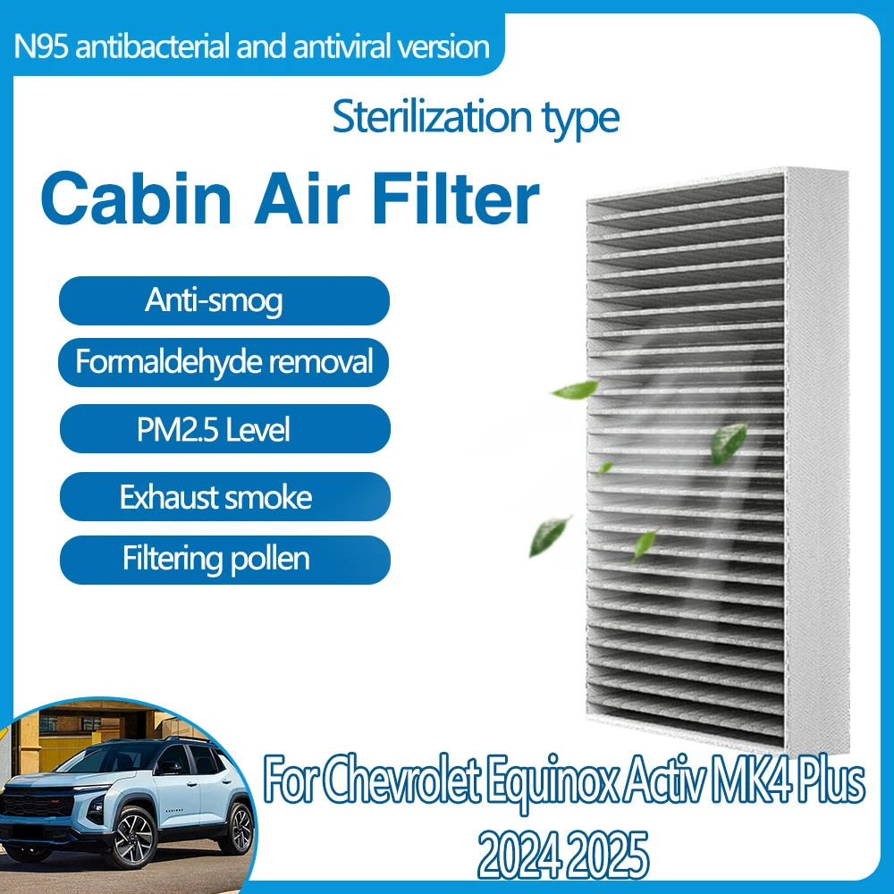 For Chevrolet Equinox Activ MK4 Plus 2024 2025 Activated Carbon Cabin Air Filter Car Pollen Cabin Air Filter Includes Activated
For Chevrolet Equinox Activ MK4 Plus 2024 2025 Activated Carbon Cabin Air Filter Car Pollen Cabin Air Filter Includes Activated