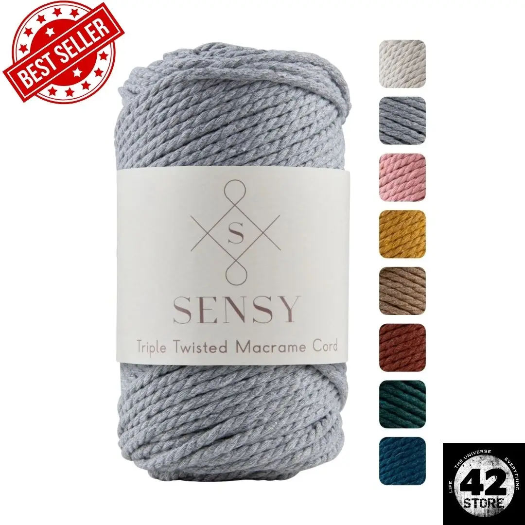 Premium 3 Twist Cotton Combed Macrame Rope Hobby Rope- Colore: Light Grey 250gr
Premium 3 Twist Cotton Combed Macrame Rope Hobby Rope- Colore: Light Grey 250gr