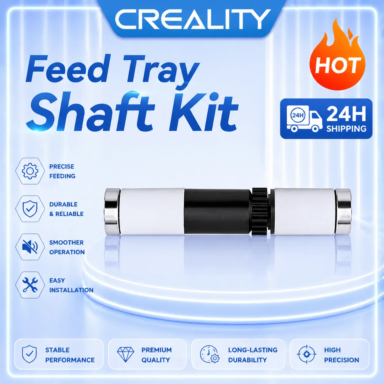 Creality Tray Shaft Kit Original CFS Feed Tray Shaft Kit_PPS+40%GF_PA46+30%GF_D16×d8×h5_5 for CFS 3d Printer Parts
Creality Tray Shaft Kit Original CFS Feed Tray Shaft Kit_PPS+40%GF_PA46+30%GF_D16×d8×h5_5 for CFS 3d Printer Parts