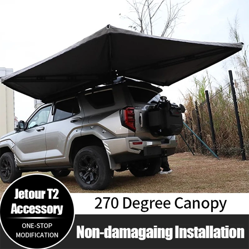 Factory Wholesale Fan Shape 270 Degree Open Camper Canopy Tent Free Standing Car Rooftop For Jetour T2 Traveler
Factory Wholesale Fan Shape 270 Degree Open Camper Canopy Tent Free Standing Car Rooftop For Jetour T2 Traveler