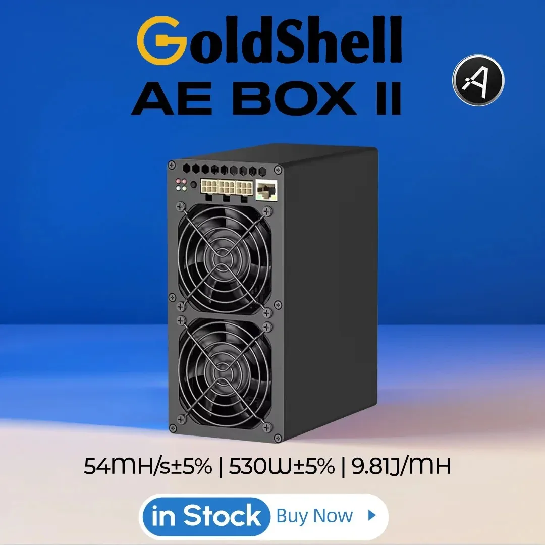 Оригинальный новый Goldshell AE-BOX II 54Mh/s 530W Aleo Coin Miner Home Mining Silent
Оригинальный новый Goldshell AE-BOX II 54Mh/s 530W Aleo Coin Miner Home Mining Silent