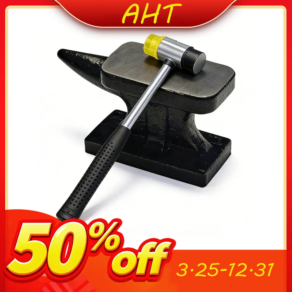 AHT Heavy Duty Cast Iron Single Horn Anvil With Double Faced Rubber Mallet Jewelry Making Metal Stamping Forming DIY Workbench T
AHT Heavy Duty Cast Iron Single Horn Anvil With Double Faced Rubber Mallet Jewelry Making Metal Stamping Forming DIY Workbench T