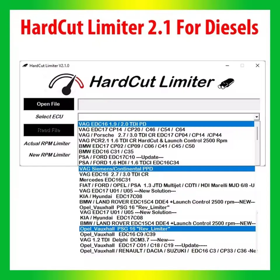 HardCut Limiter Diesel + Petrol Engines + Pop&Bang + HARDCUT LIMITER VMAX+ HotStartr + QLaunchr Software Diagnostic car repair
HardCut Limiter Diesel + Petrol Engines + Pop&Bang + HARDCUT LIMITER VMAX+ HotStartr + QLaunchr Software Diagnostic car repair
