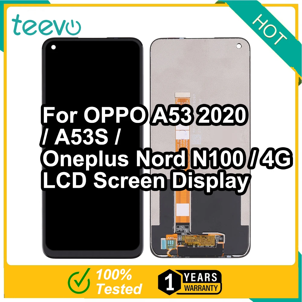 ЖК-дисплей Teevo для OPPO A53 2020 / A53S / Oneplus Nord N100 / 4G экран дисплей и сенсорный экран дигитайзер черный
ЖК-дисплей Teevo для OPPO A53 2020 / A53S / Oneplus Nord N100 / 4G экран дисплей и сенсорный экран дигитайзер черный