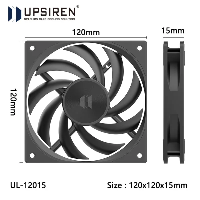 UPSIREN UL-12015 Вентилятор охлаждения корпуса компьютера, большой объем воздуха/гидравлический подшипник, высокопроизводительный ультратонкий охлаждающий вентилятор 15 мм
UPSIREN UL-12015 Вентилятор охлаждения корпуса компьютера, большой объем воздуха/гидравлический подшипник, высокопроизводительный ультратонкий охлаждающий вентилятор 15 мм