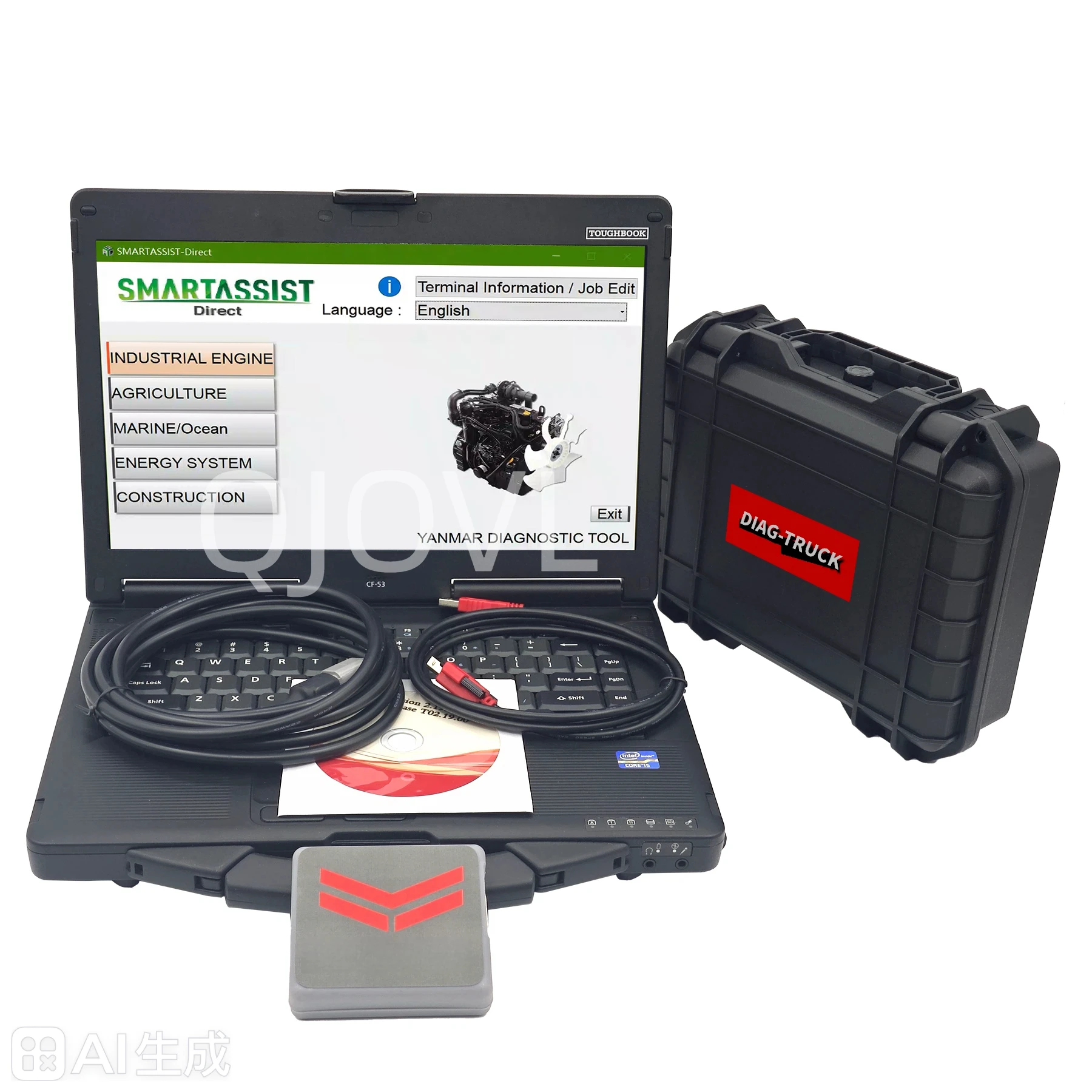Diagnostic Tool Kit for Yanmar Engines: Communication Adapter with Ruggedized Laptop (Part Nos. 1983000033, CS9703000000)
Diagnostic Tool Kit for Yanmar Engines: Communication Adapter with Ruggedized Laptop (Part Nos. 1983000033, CS9703000000)