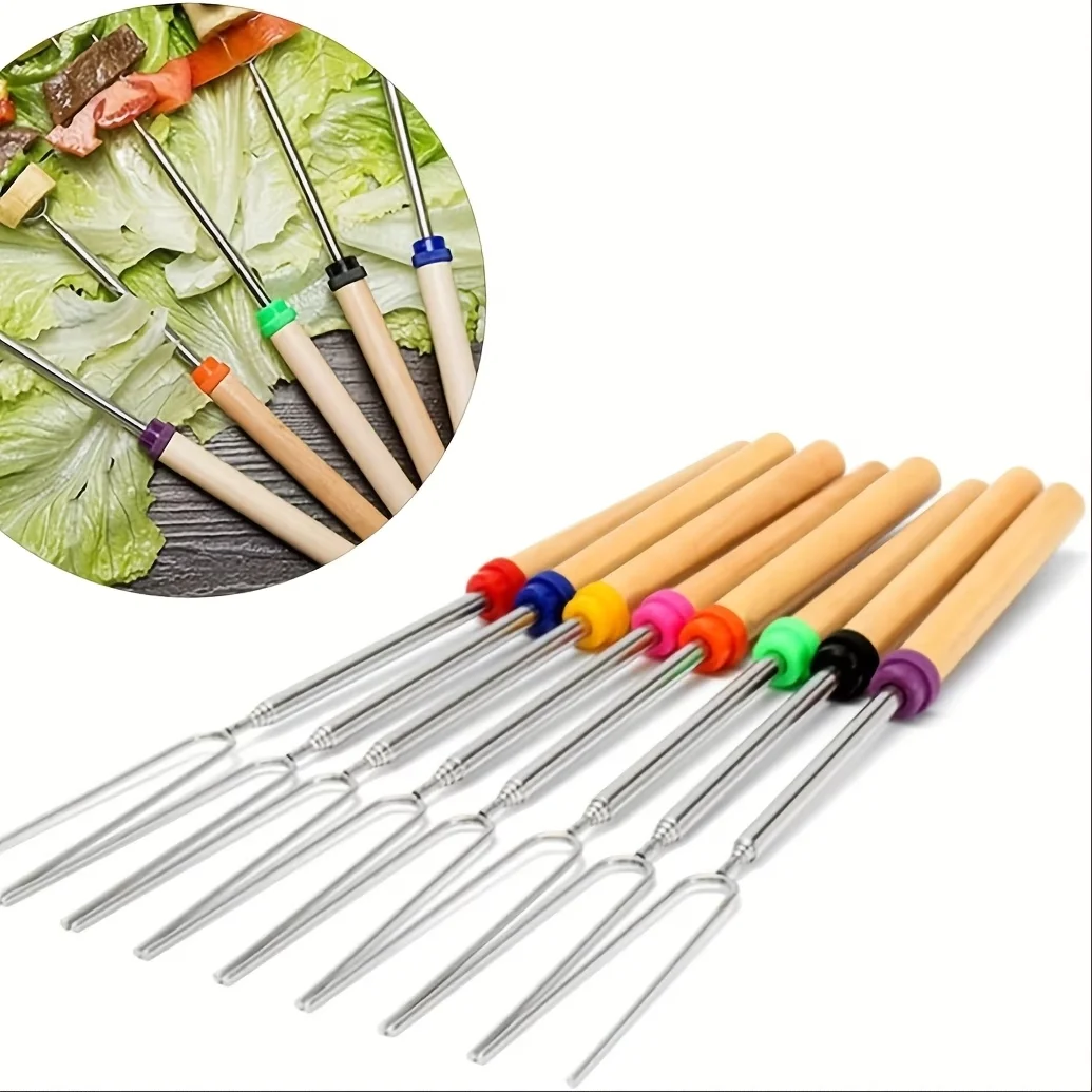 4pcs Extendable Stainless Steel Barbecue Forks-Skewers Versatile Skewers for Marshmallows,Hot Dogs,Sausages,Camping,Picnics
4pcs Extendable Stainless Steel Barbecue Forks-Skewers Versatile Skewers for Marshmallows,Hot Dogs,Sausages,Camping,Picnics