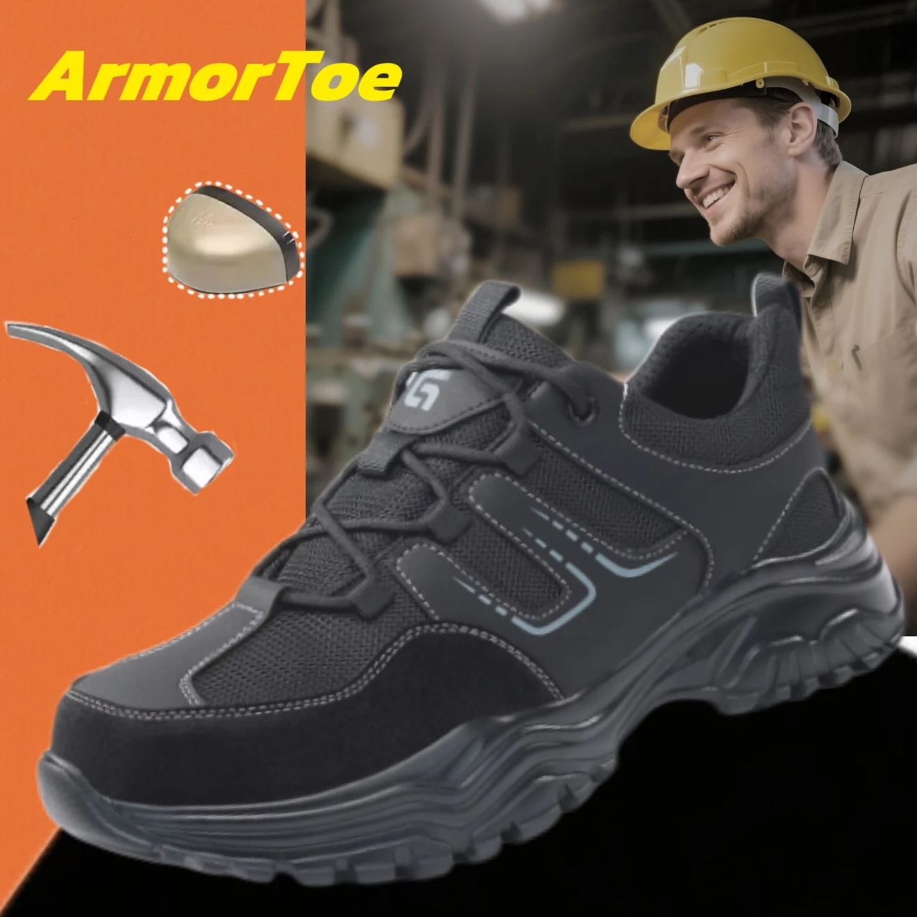 ArmorToe Steel Head Safety Shoes Anti-smash Anti-stabbing Wear-resistant Work Shoes Lightweight Four Seasons Models #Armor2573
ArmorToe Steel Head Safety Shoes Anti-smash Anti-stabbing Wear-resistant Work Shoes Lightweight Four Seasons Models #Armor2573