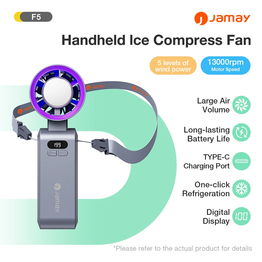 Portable Handheld Fan 3-in-1 Wind One-Touch 16℃ Drop 199Gear Wind Speed Adjustable Neck Hanging Fan USB Rechargeable Fan 4600mAh
Portable Handheld Fan 3-in-1 Wind One-Touch 16℃ Drop 199Gear Wind Speed Adjustable Neck Hanging Fan USB Rechargeable Fan 4600mAh