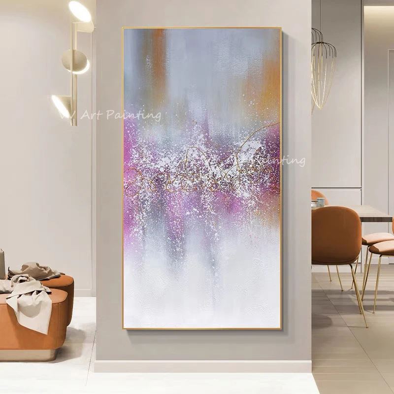 Pure Pink Gold Foil Hand Painted Wall art Picture Abstract Canvas Painting for Living room home decor no framed as a gift
Pure Pink Gold Foil Hand Painted Wall art Picture Abstract Canvas Painting for Living room home decor no framed as a gift