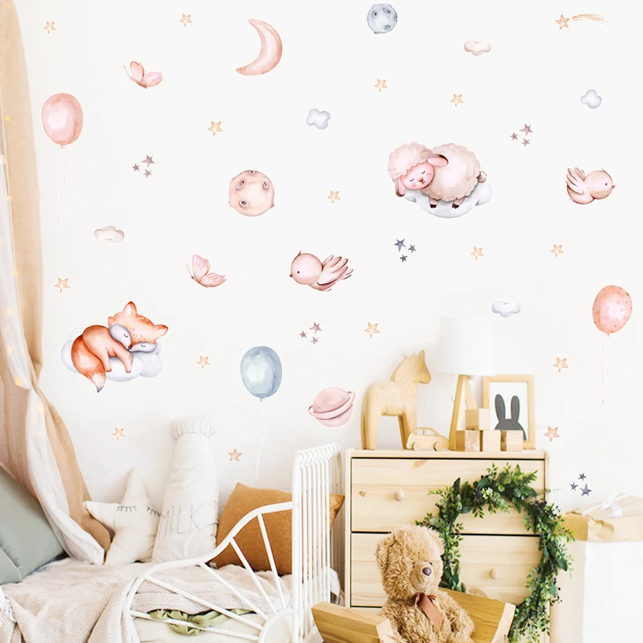 Cartoon Cute Pink Baby Sheep Animal Moon Cloud Watercolor Vinyl Nursery Wall Decal Child Kids Girls Room Interior Home Decor
Cartoon Cute Pink Baby Sheep Animal Moon Cloud Watercolor Vinyl Nursery Wall Decal Child Kids Girls Room Interior Home Decor