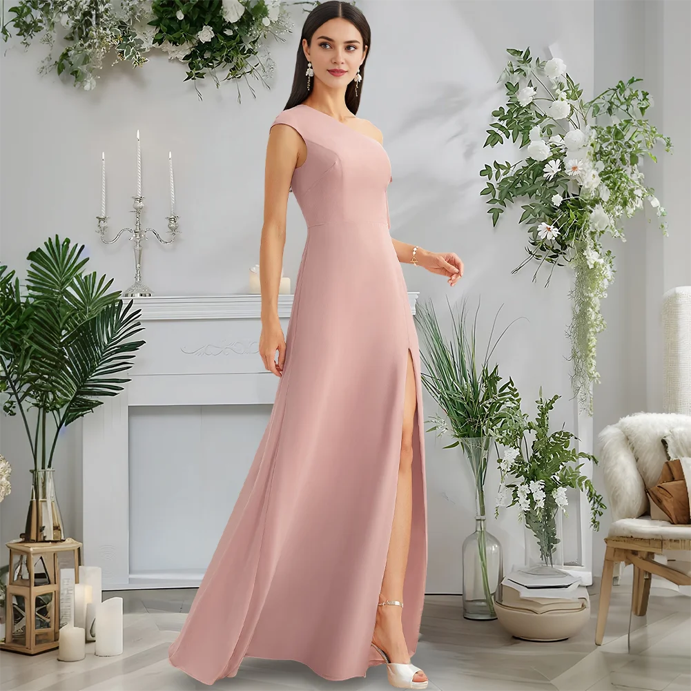 Luxury Chiffon Bridesmaid Dresses A-Line Floor-Length One-Shoulder Wedding Party Evening Gowns 2025 Guest Cocktail Formal
Luxury Chiffon Bridesmaid Dresses A-Line Floor-Length One-Shoulder Wedding Party Evening Gowns 2025 Guest Cocktail Formal