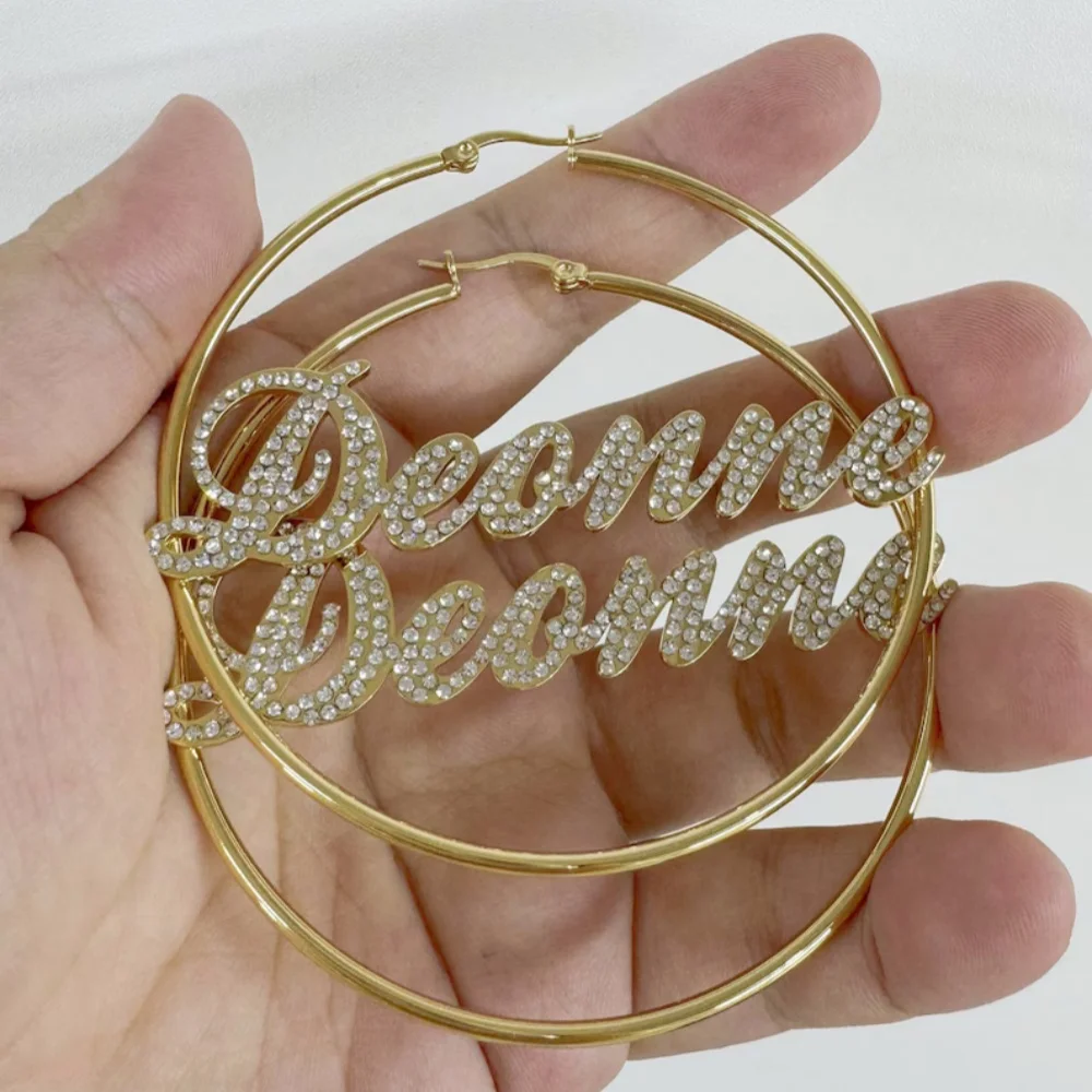 LeeChee 70mm Diamond Name Earloop Personalized Women Jewelry Anniversary Mother's Day Gift
LeeChee 70mm Diamond Name Earloop Personalized Women Jewelry Anniversary Mother's Day Gift