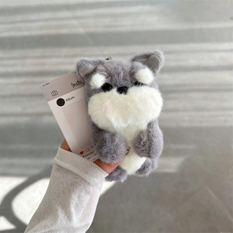 Cute plush Schnauzer plush headphone case for Airpods 4 3 2 Pro Airpods Pro 2 silicone wireless earphone cover Girl gift
Cute plush Schnauzer plush headphone case for Airpods 4 3 2 Pro Airpods Pro 2 silicone wireless earphone cover Girl gift