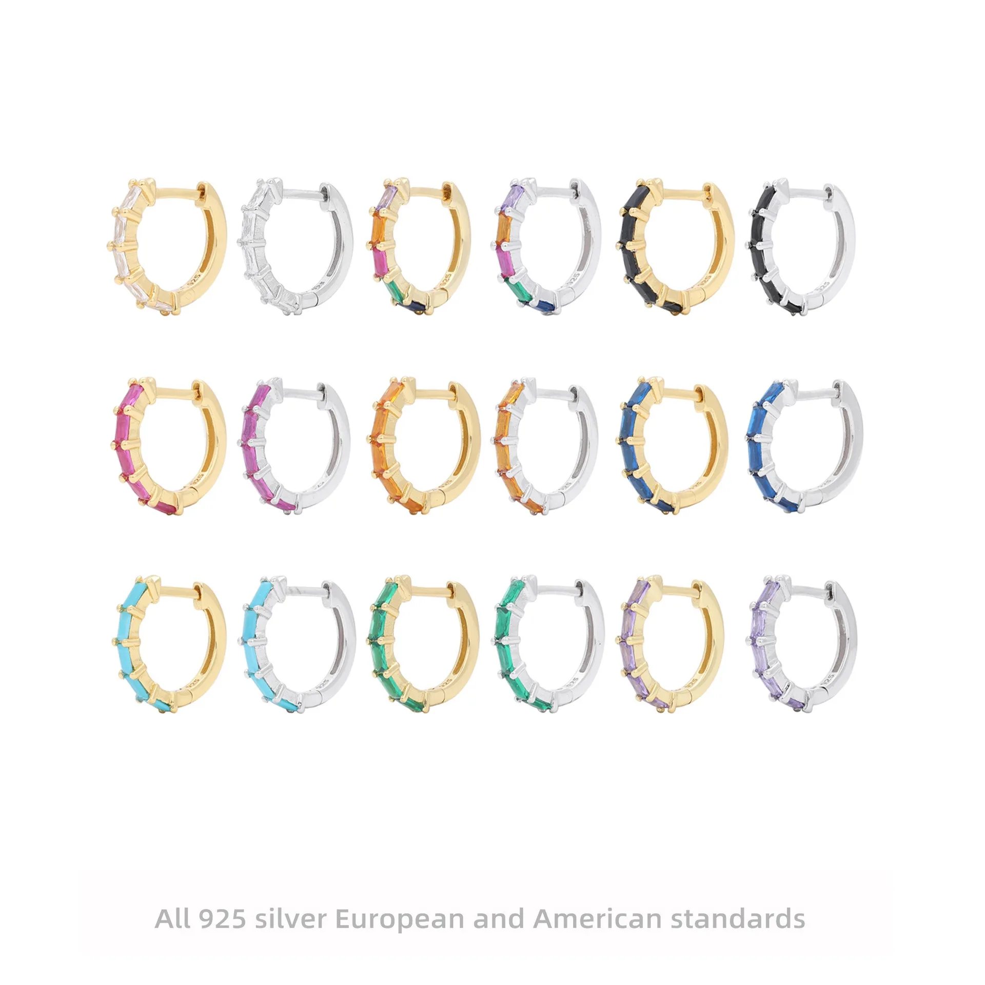 925 Sterling Silver Square Zircon Ear Cuff Elegant Dainty Jewelry Sweet Minimalist Hoop Earrings for Women
925 Sterling Silver Square Zircon Ear Cuff Elegant Dainty Jewelry Sweet Minimalist Hoop Earrings for Women