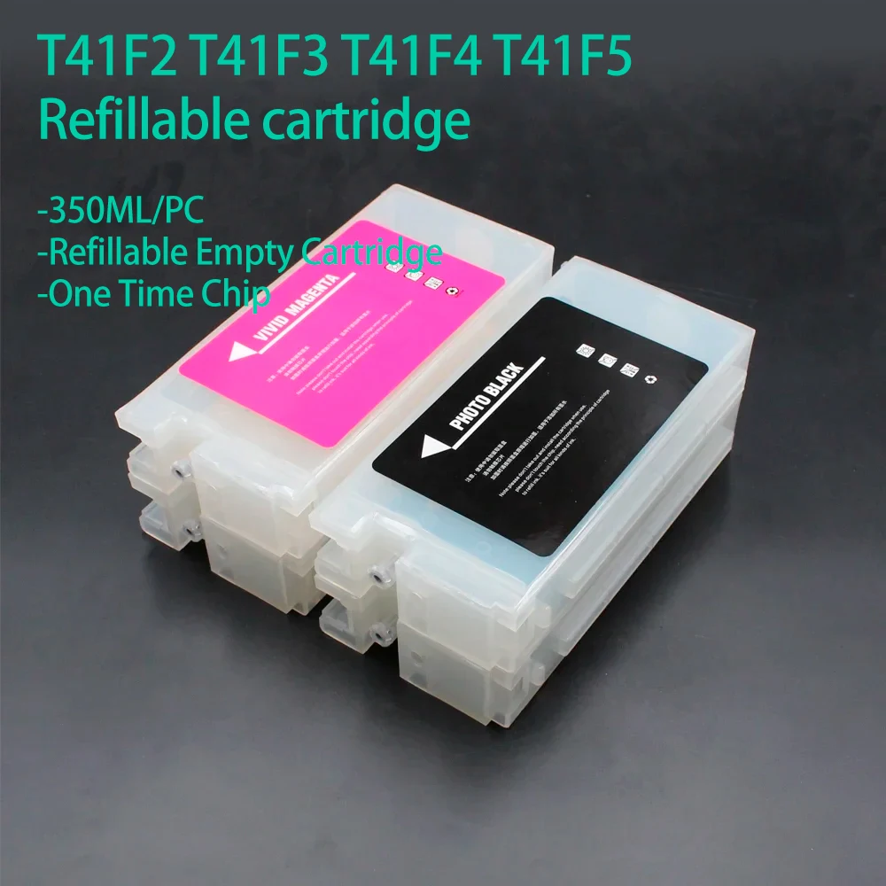 Пустой картридж T41F5 T41F2 T41F3 T41F4 350 мл С одноразовым чипом для принтера Epson SureColor T3400 T5400
Пустой картридж T41F5 T41F2 T41F3 T41F4 350 мл С одноразовым чипом для принтера Epson SureColor T3400 T5400