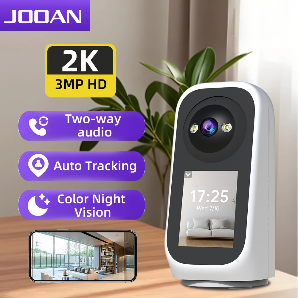 JOOAN 2K HD WiFi IP-камера с сенсорным экраном, радионяня с автотрекингом, для внутреннего видеонаблюдения, цветное ночное видение, двусторонняя аудиосвязь
JOOAN 2K HD WiFi IP-камера с сенсорным экраном, радионяня с автотрекингом, для внутреннего видеонаблюдения, цветное ночное видение, двусторонняя аудиосвязь