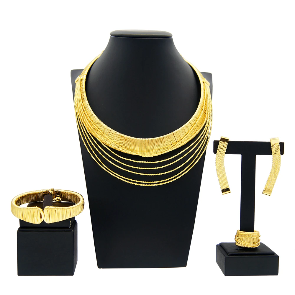 Women Original Gold color Jewelry Party Luxury Rings Simple Style Necklace Earrings Free Shipping Africa
Women Original Gold color Jewelry Party Luxury Rings Simple Style Necklace Earrings Free Shipping Africa
