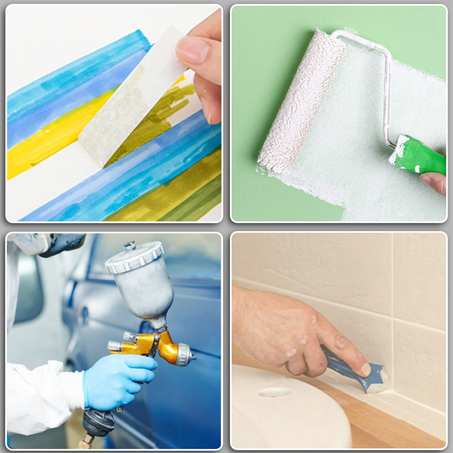 10M/Roll Masking Tape White Writable Sealing Self Adhesive Tape Waterproof for Art Painting Sketch Car DIY Paper School Supplies
10M/Roll Masking Tape White Writable Sealing Self Adhesive Tape Waterproof for Art Painting Sketch Car DIY Paper School Supplies