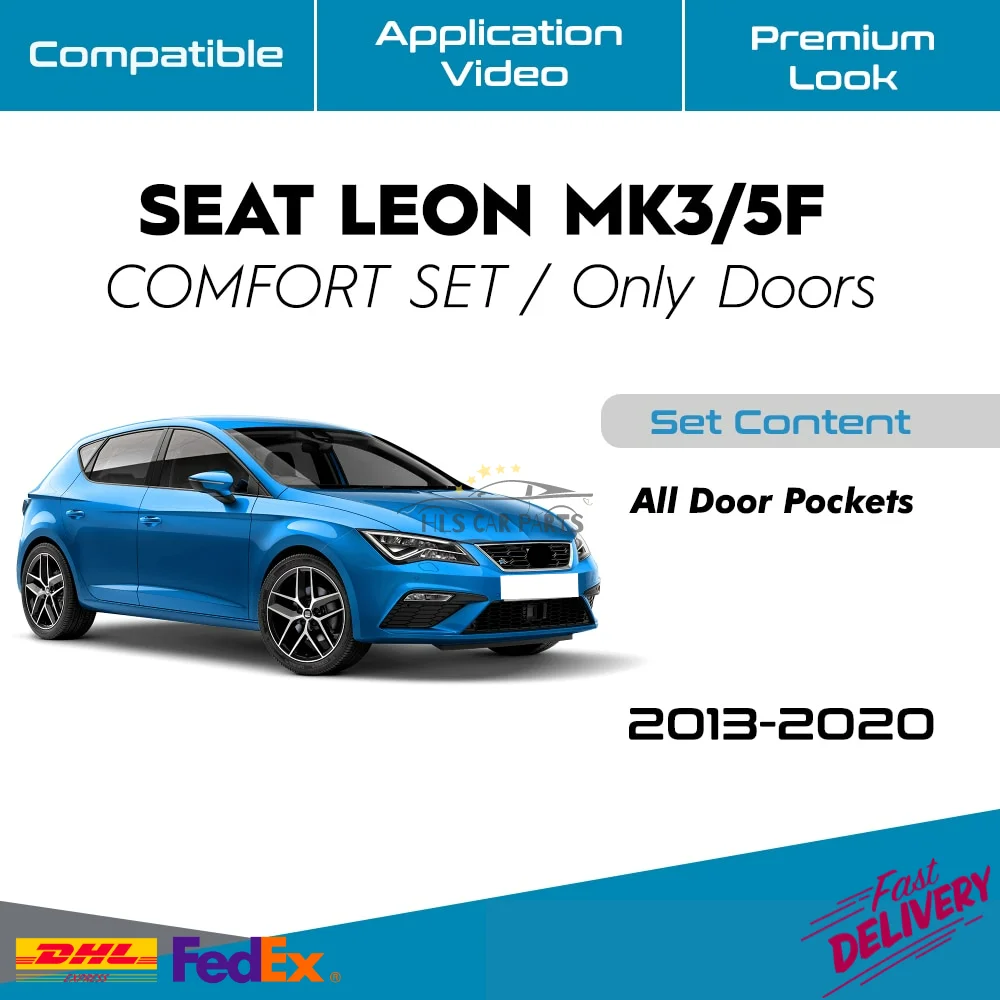 SEAT LEON MK3/5F 2013-2020 - TRIM COATING COMFORT SET -ONLY FOR DOOR POCKETS - INSULATION AND FABRIC FINISH PARTS
SEAT LEON MK3/5F 2013-2020 - TRIM COATING COMFORT SET -ONLY FOR DOOR POCKETS - INSULATION AND FABRIC FINISH PARTS