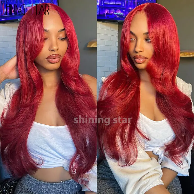 Hot Red Body Wave Hd 13X4 Lace Front Wig Human Hair Pre Plucked 99J Burgundy Colored Brazilian 13X6 Lace Frontal Wig For Women
Hot Red Body Wave Hd 13X4 Lace Front Wig Human Hair Pre Plucked 99J Burgundy Colored Brazilian 13X6 Lace Frontal Wig For Women