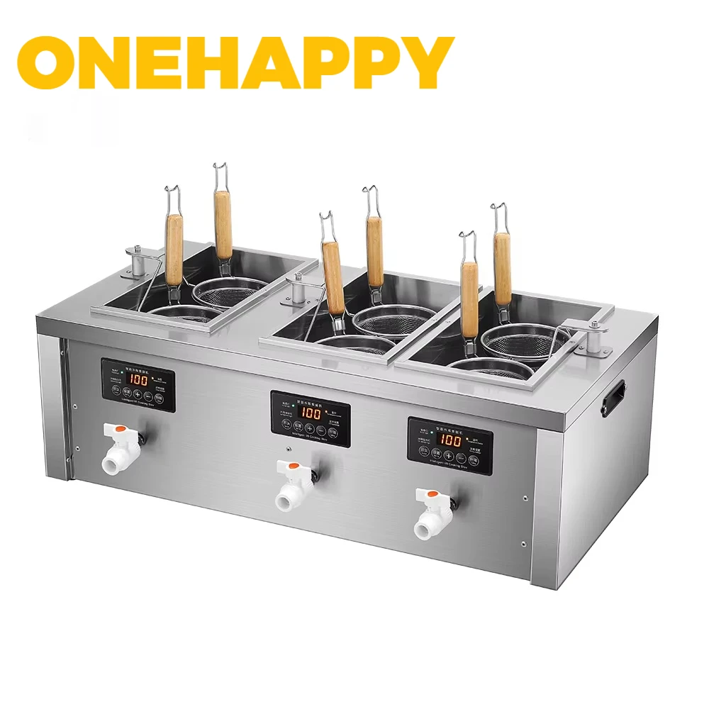 ONEHAPPY professional restaurant intelligent automatic lifting 6-head electric noodle cooker/noodle pot
ONEHAPPY professional restaurant intelligent automatic lifting 6-head electric noodle cooker/noodle pot