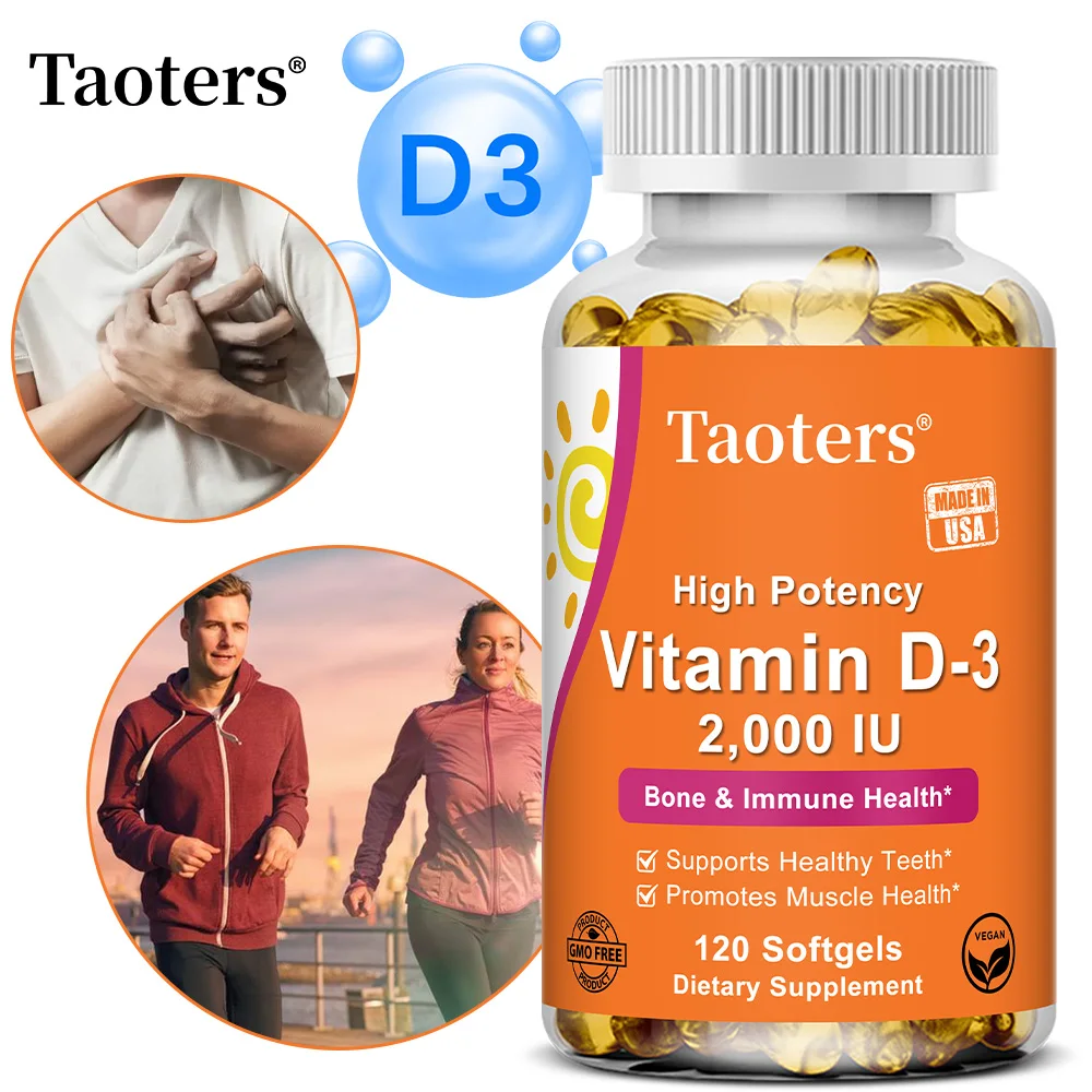Organic Vitamin D3 2000 IU Capsules, Natural Sunshine Vitamin Supplement, Support Immune System, Bone Teeth & Muscle Health
Organic Vitamin D3 2000 IU Capsules, Natural Sunshine Vitamin Supplement, Support Immune System, Bone Teeth & Muscle Health