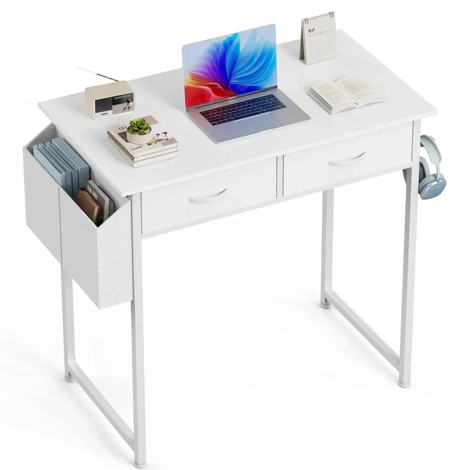 32 inch Home Office Small Computer Desk Small Table with 2 Fabric Drawers
32 inch Home Office Small Computer Desk Small Table with 2 Fabric Drawers